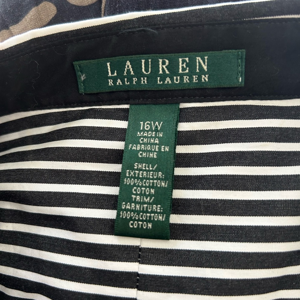 Ralph Lauren Black and White Striped Shirt - Picture 7 of 7